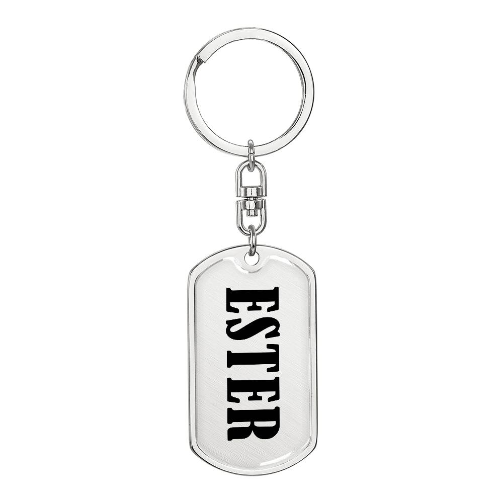 Ester v01 - Luxury Dog Tag Keychain