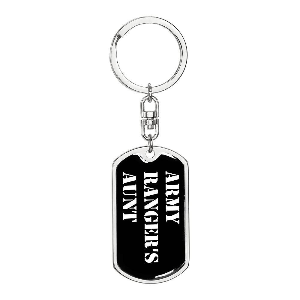 Army Ranger's Aunt v3 - Luxury Dog Tag Keychain