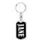 Jane v01w - Luxury Dog Tag Keychain