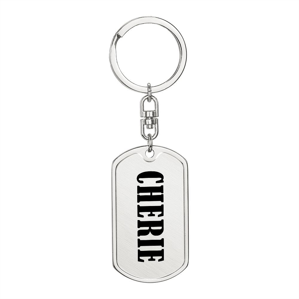Cherie v01 - Luxury Dog Tag Keychain