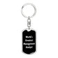 World's Greatest Management Analyst v3 - Luxury Dog Tag Keychain