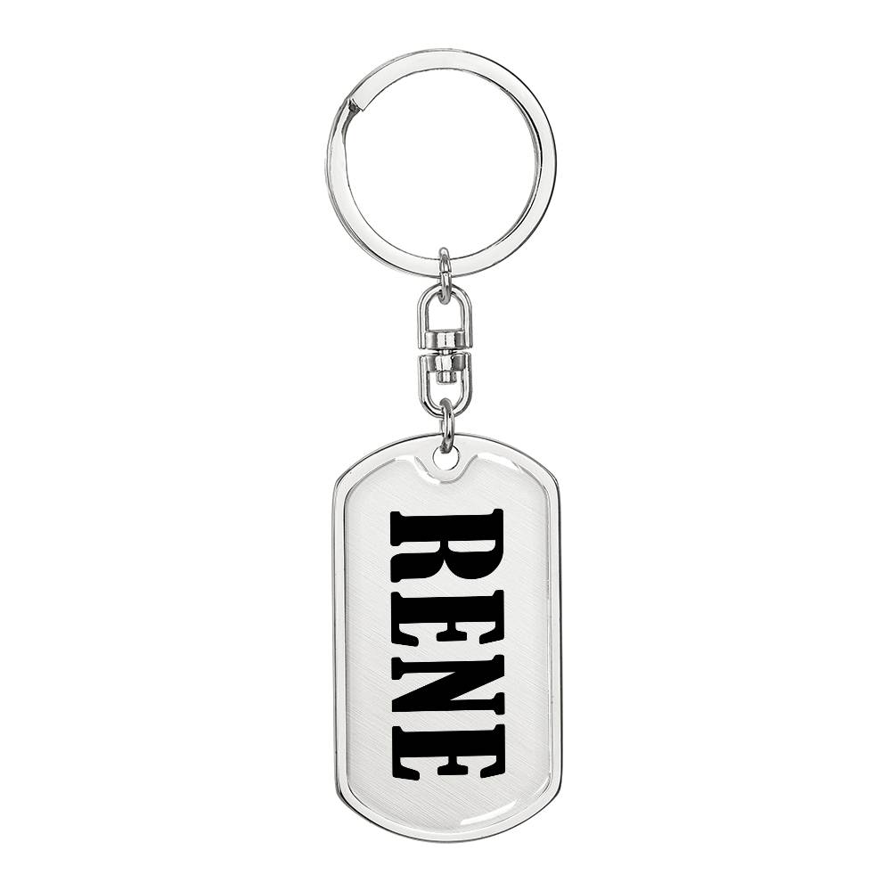 Rene v01 - Luxury Dog Tag Keychain