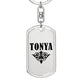 Tonya v01a - Luxury Dog Tag Keychain