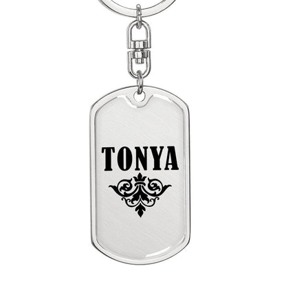 Tonya v01a - Luxury Dog Tag Keychain