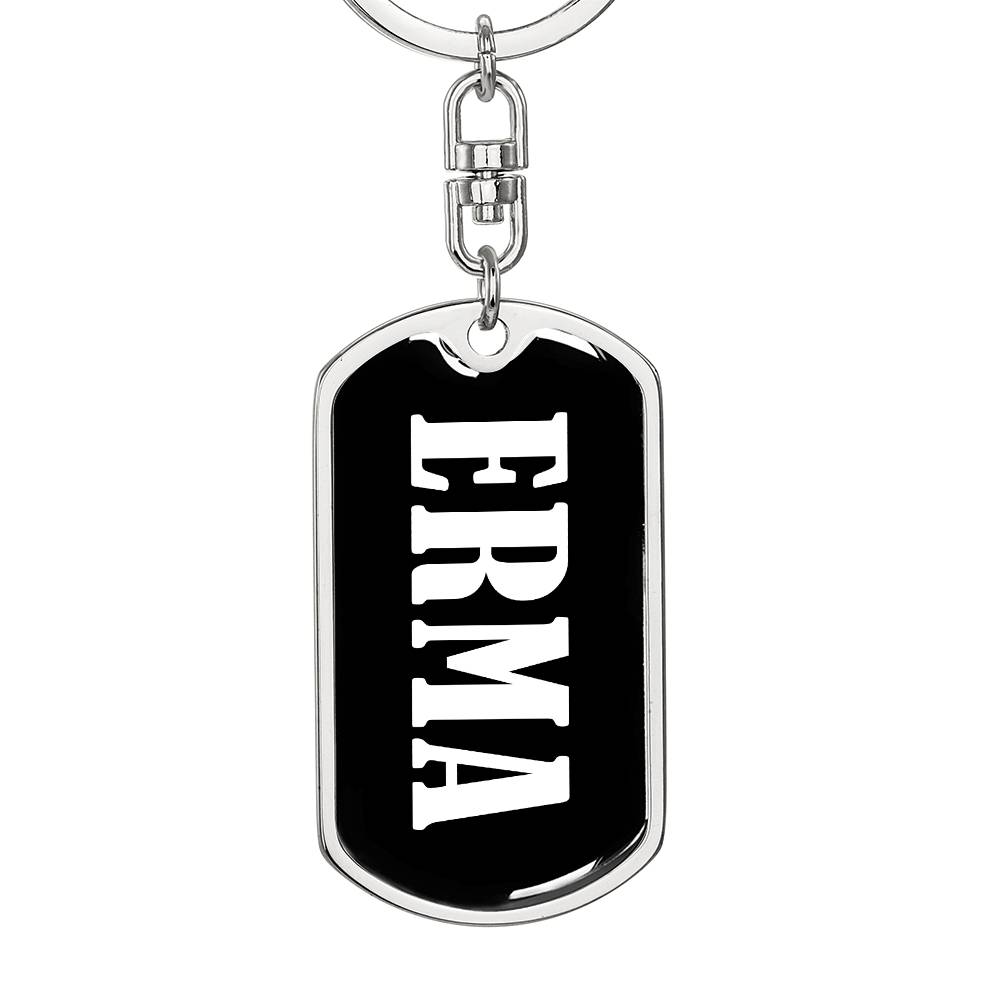 Erma v01w - Luxury Dog Tag Keychain