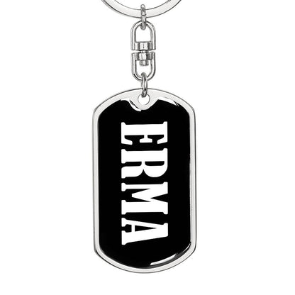 Erma v01w - Luxury Dog Tag Keychain