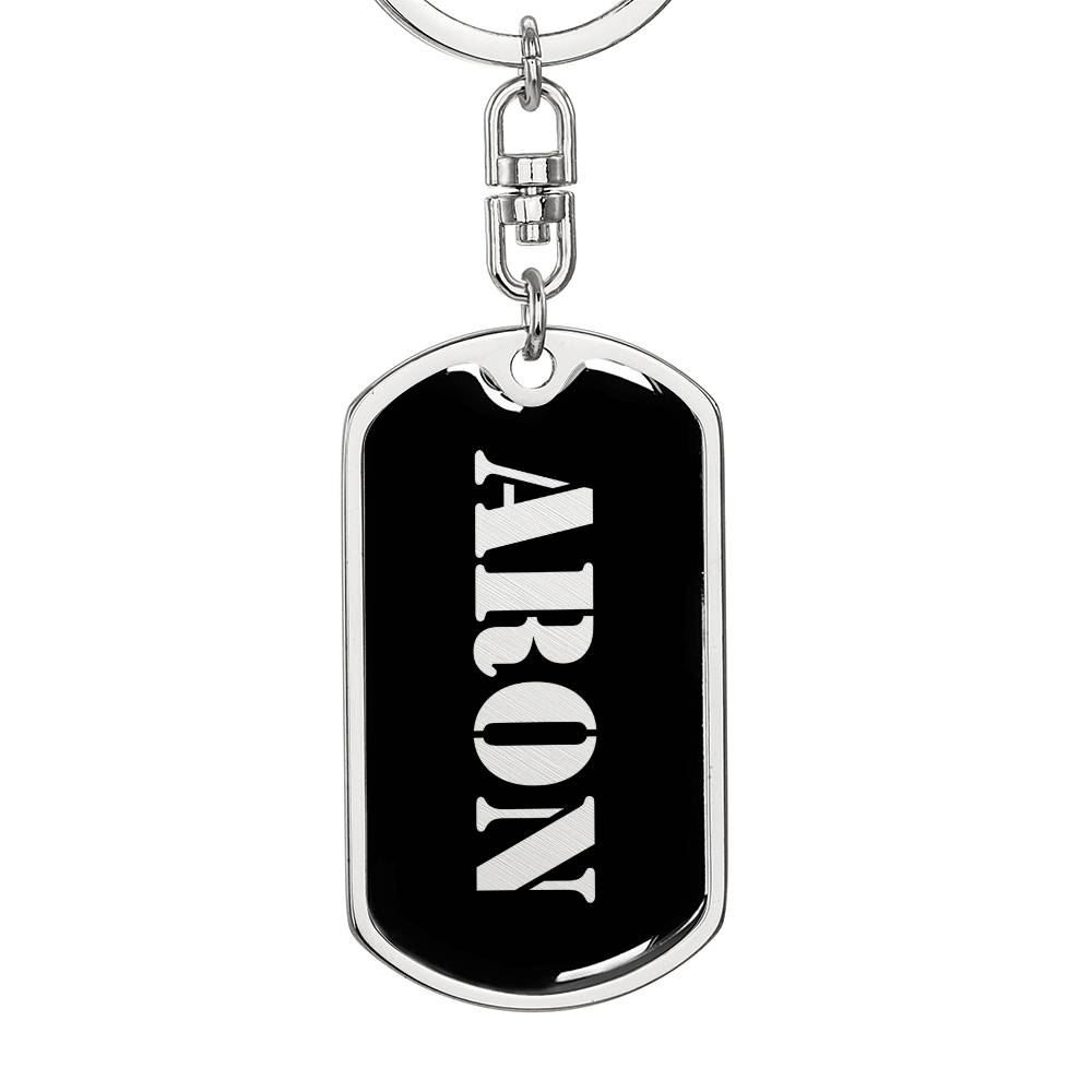 Aron v2 - Luxury Dog Tag Keychain