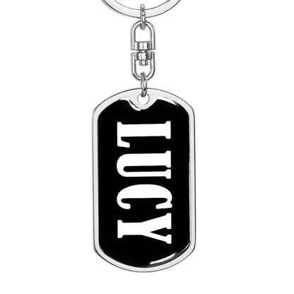 Lucy v01w - Luxury Dog Tag Keychain