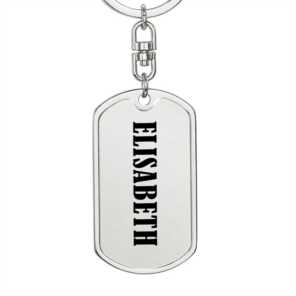 Elisabeth v01 - Luxury Dog Tag Keychain