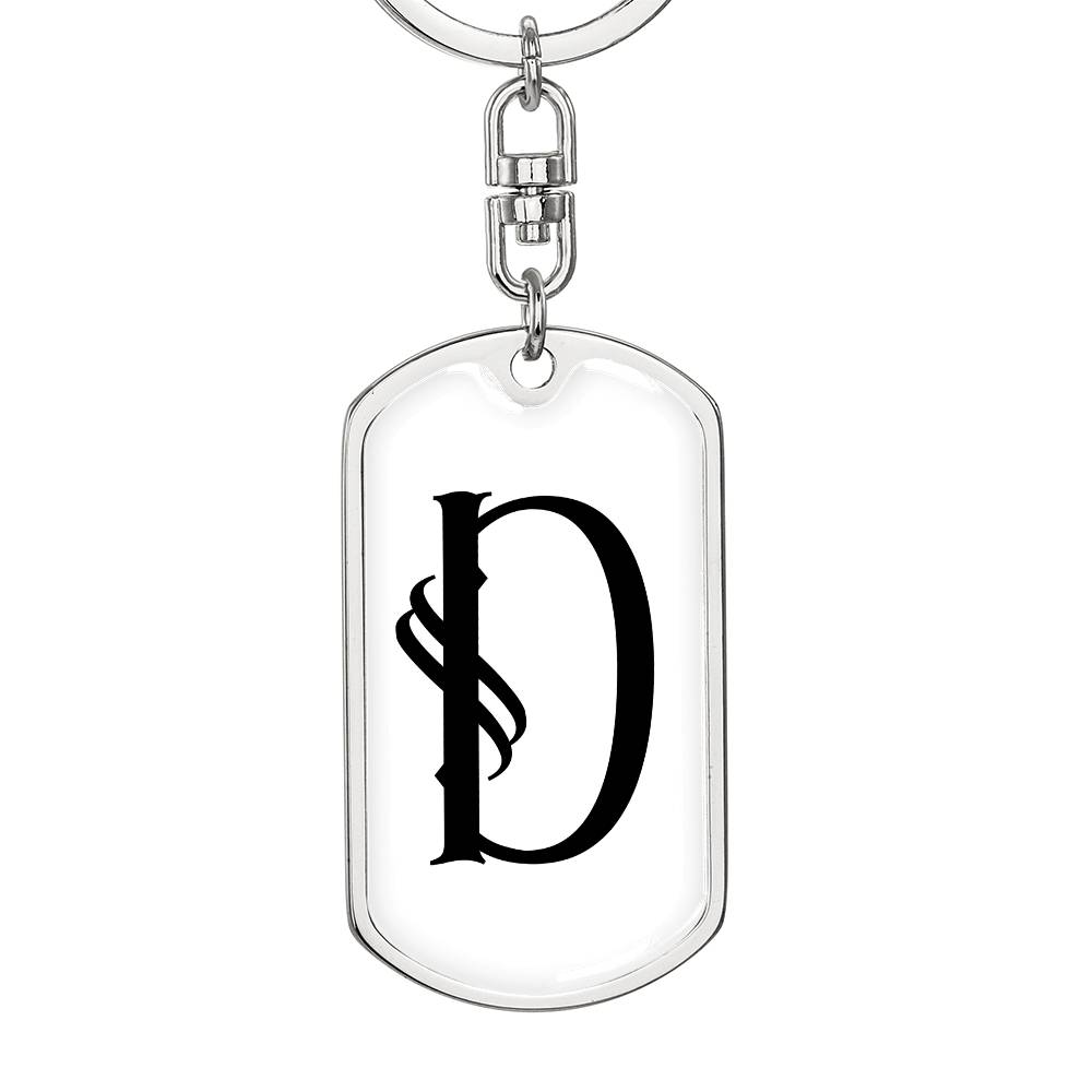 Initial D v001-14 - Luxury Dog Tag Keychain