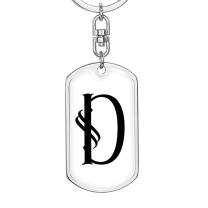 Initial D v001-14 - Luxury Dog Tag Keychain
