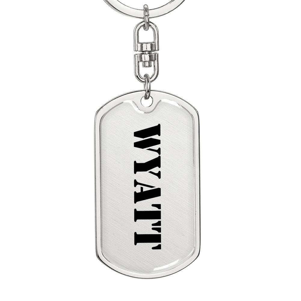 Wyatt - Luxury Dog Tag Keychain