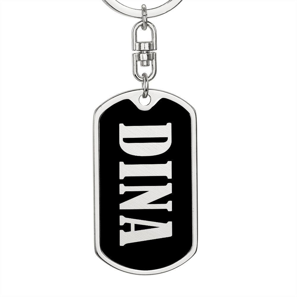Dina v02 - Luxury Dog Tag Keychain