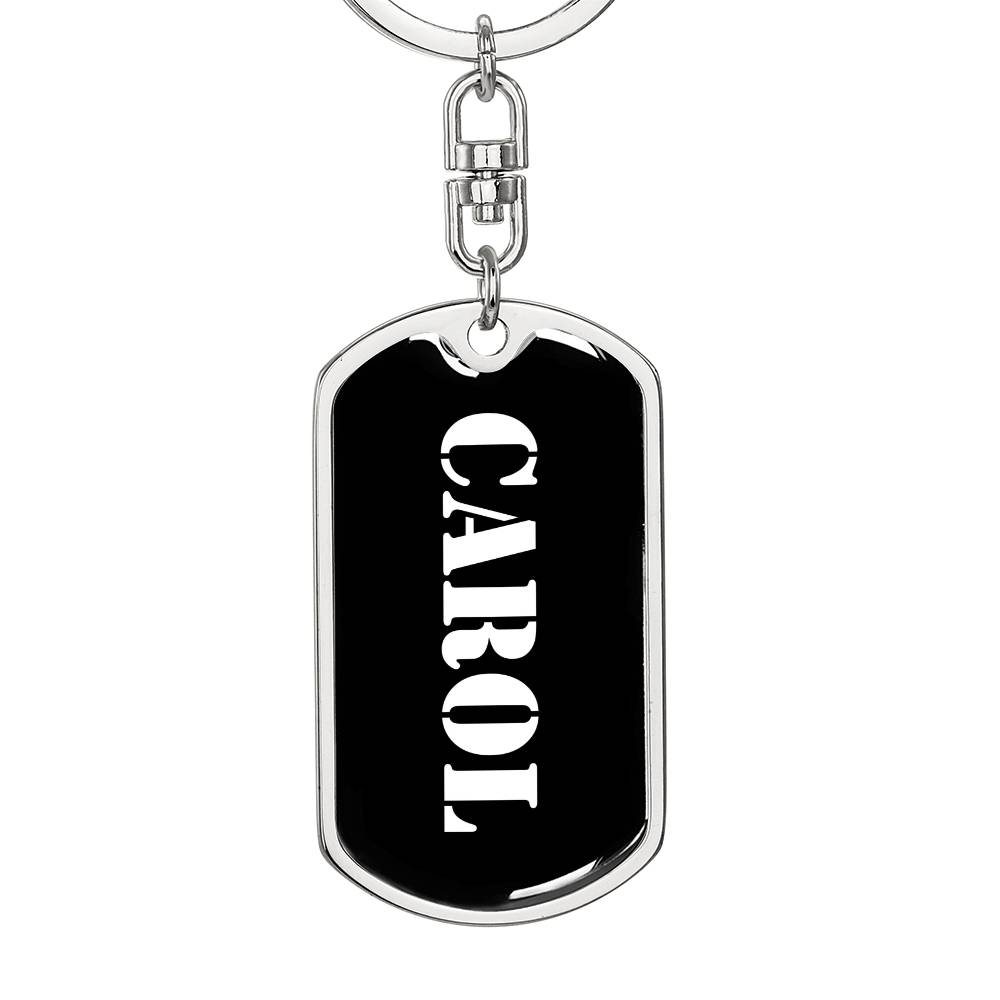 Carol v3 - Luxury Dog Tag Keychain