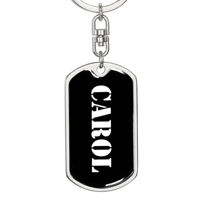 Carol v3 - Luxury Dog Tag Keychain
