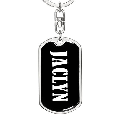 Jaclyn v03 - Luxury Dog Tag Keychain