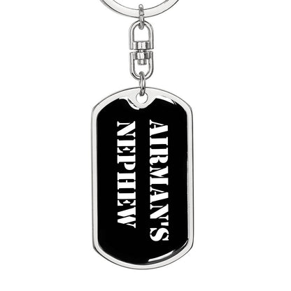 Airman's Nephew v3 - Luxury Dog Tag Keychain