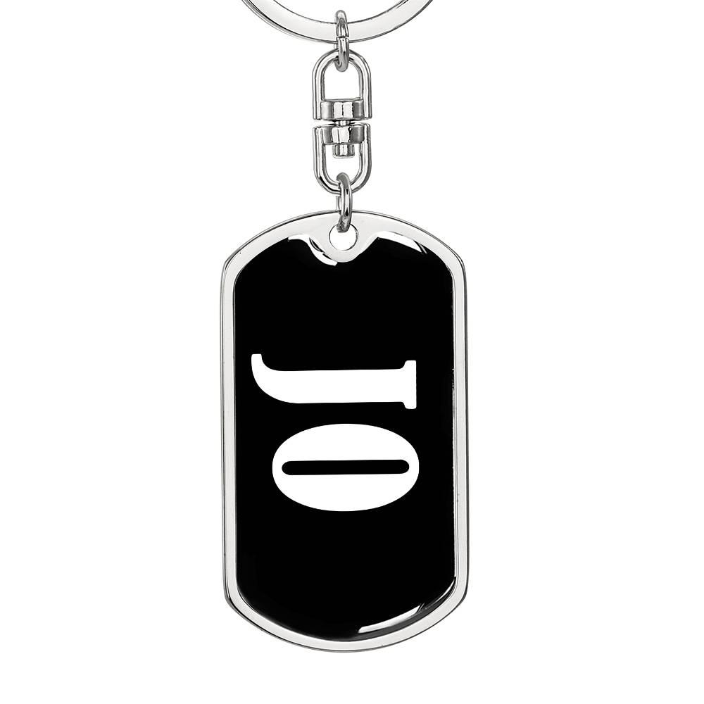 Jo v01w - Luxury Dog Tag Keychain