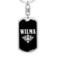Wilma v03a - Luxury Dog Tag Keychain