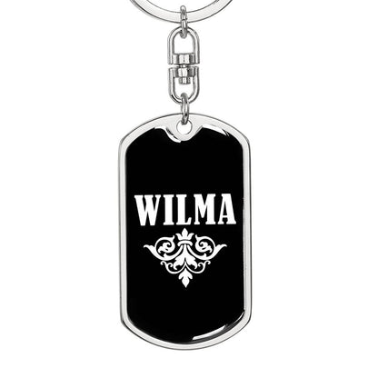 Wilma v03a - Luxury Dog Tag Keychain