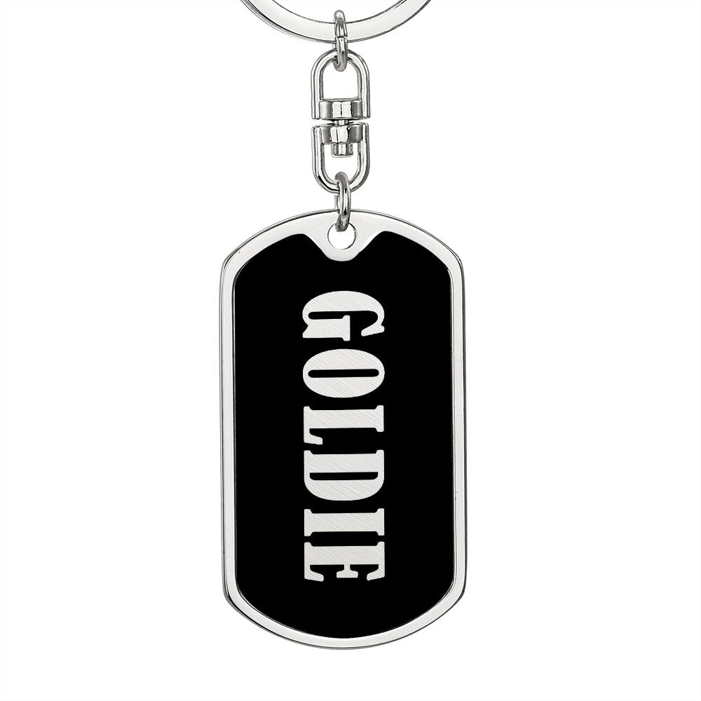 Goldie v02 - Luxury Dog Tag Keychain