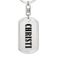 Christi v01 - Luxury Dog Tag Keychain