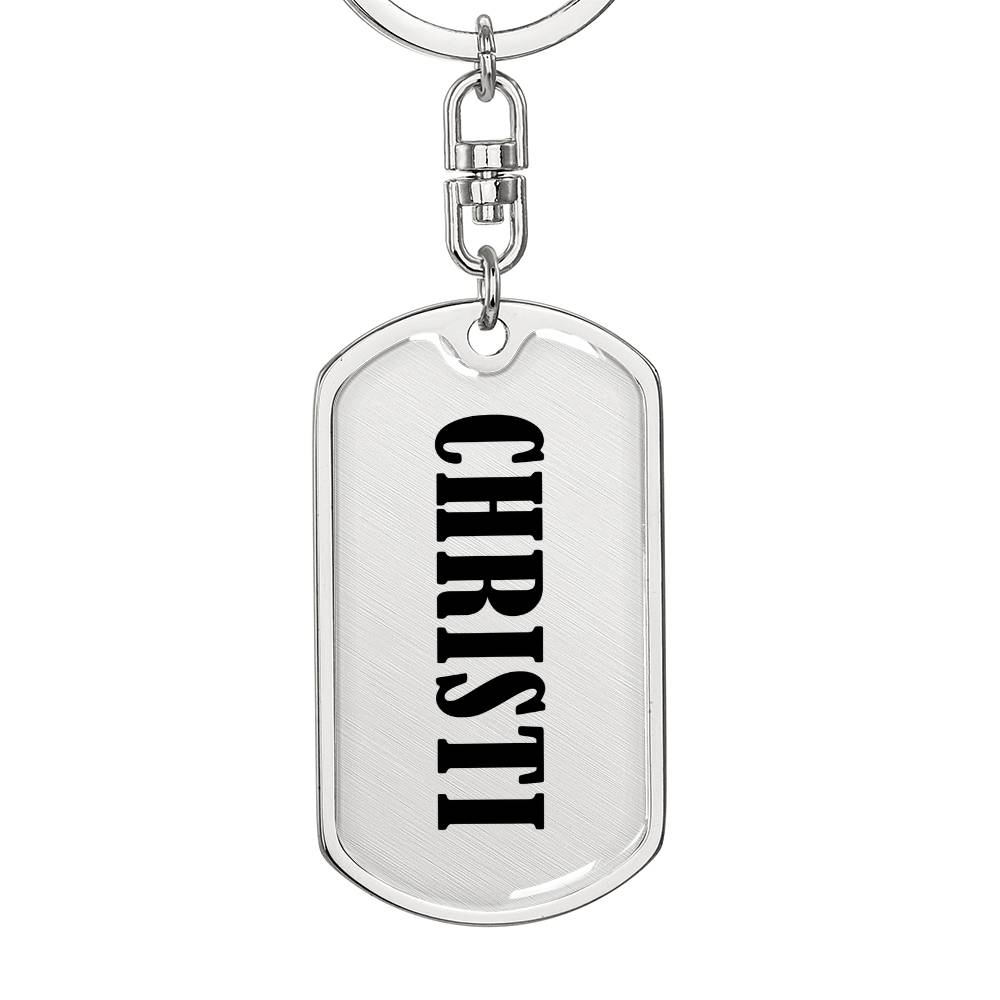 Christi v01 - Luxury Dog Tag Keychain