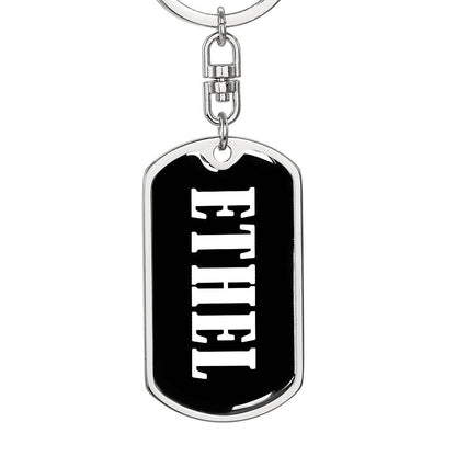 Ethel v01w - Luxury Dog Tag Keychain