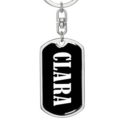 Clara v01w - Luxury Dog Tag Keychain