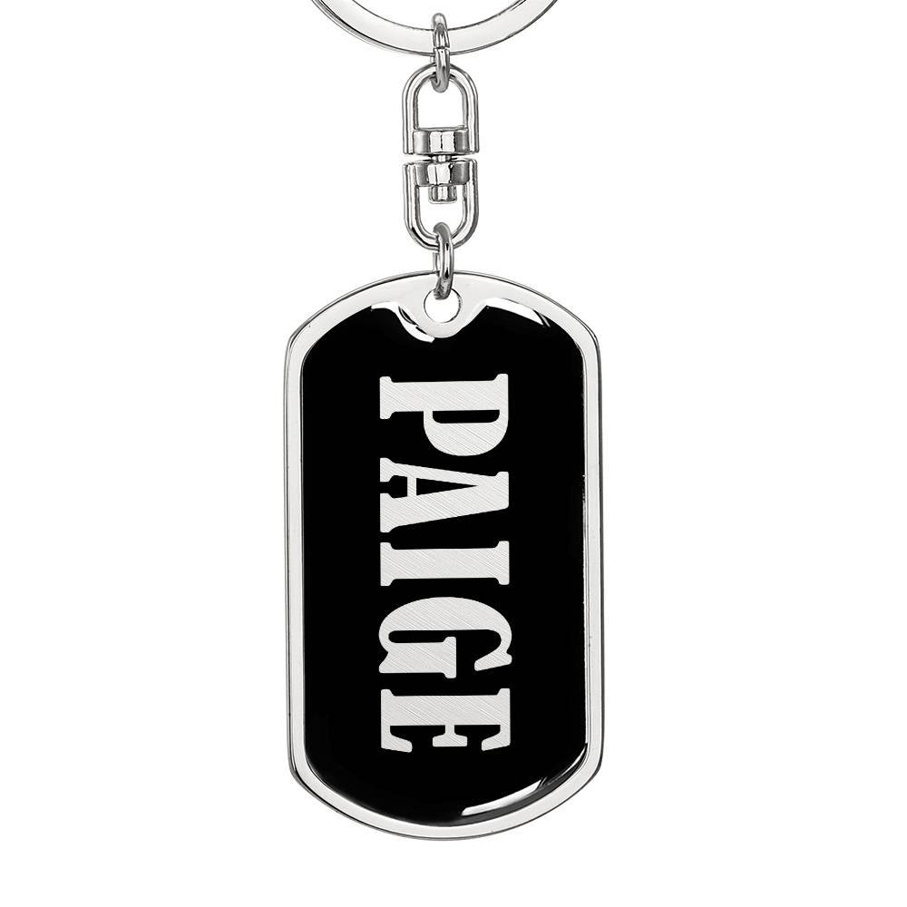 Paige v02 - Luxury Dog Tag Keychain
