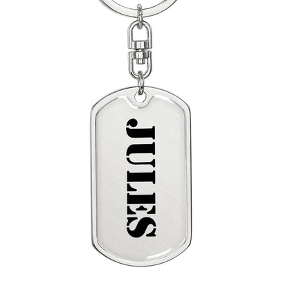 Jules - Luxury Dog Tag Keychain
