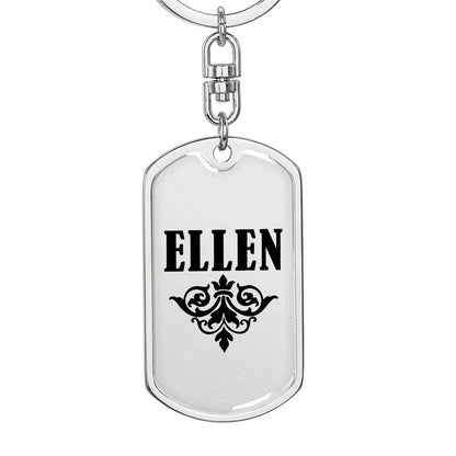 Ellen v01a - Luxury Dog Tag Keychain