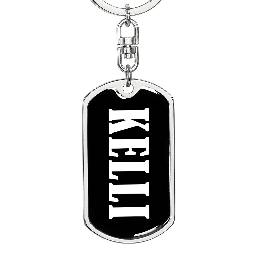 Kelli v01w - Luxury Dog Tag Keychain