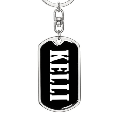 Kelli v01w - Luxury Dog Tag Keychain