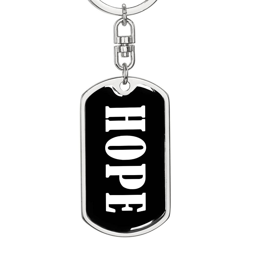 Hope v03 - Luxury Dog Tag Keychain