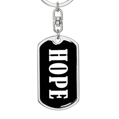 Hope v03 - Luxury Dog Tag Keychain