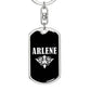 Arlene v03a - Luxury Dog Tag Keychain