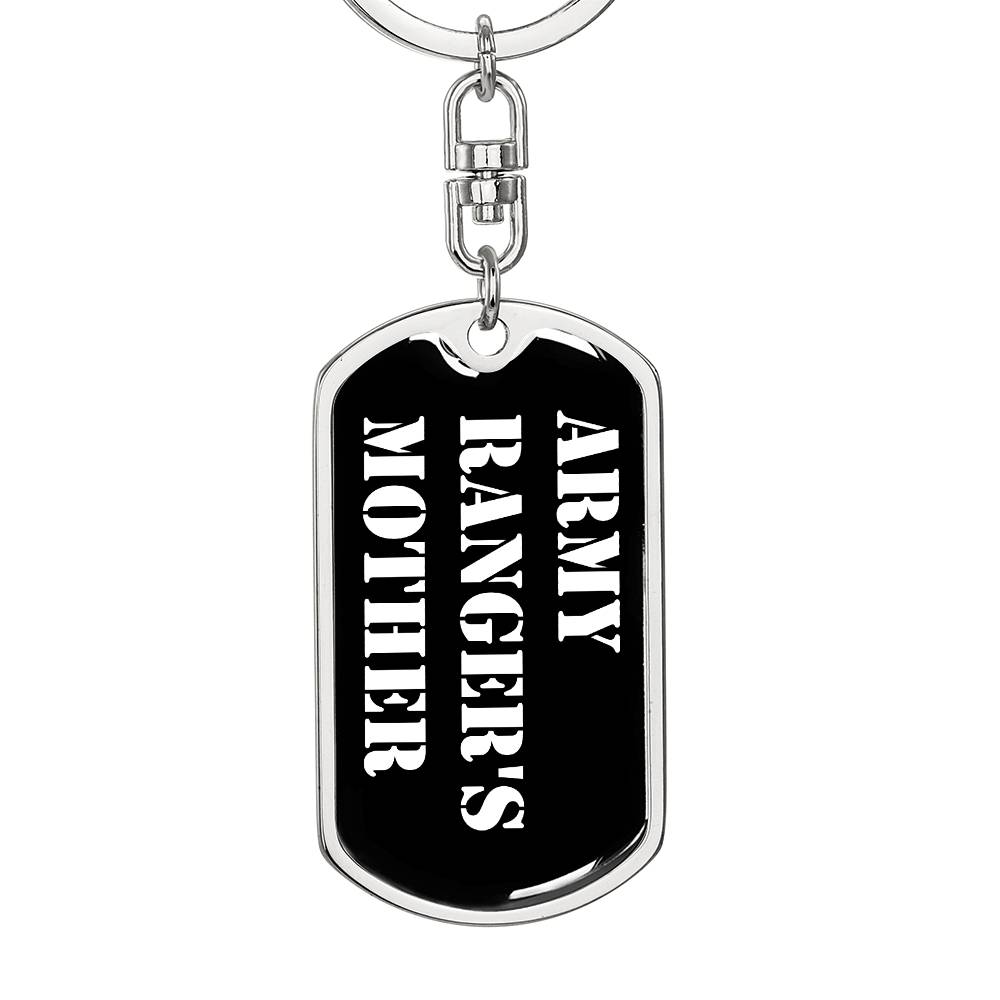 Army Ranger's Mother v3 - Luxury Dog Tag Keychain