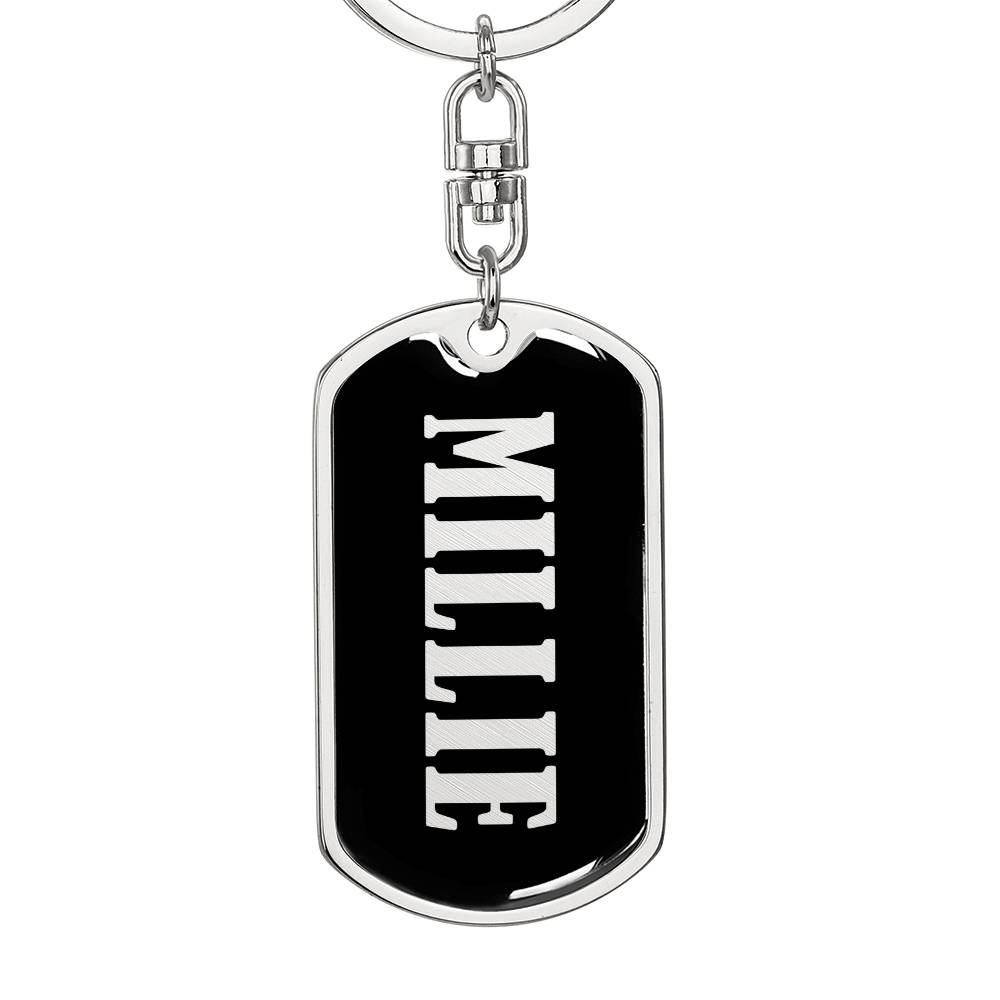 Millie v02 - Luxury Dog Tag Keychain