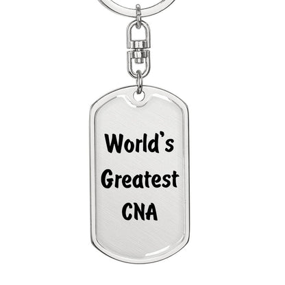 World's Greatest CNA - Luxury Dog Tag Keychain