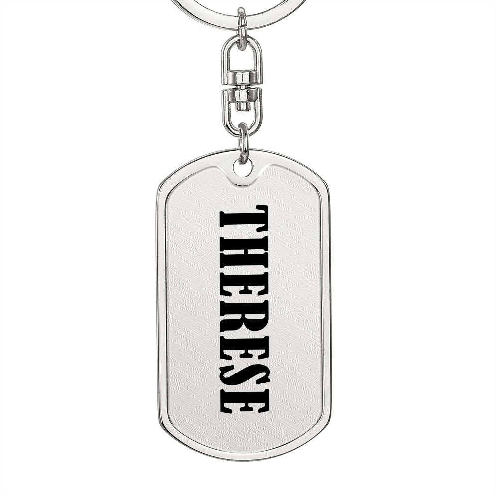 Therese v01 - Luxury Dog Tag Keychain