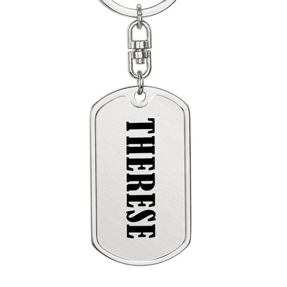 Therese v01 - Luxury Dog Tag Keychain