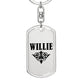 Willie v01a - Luxury Dog Tag Keychain