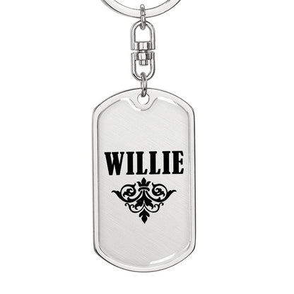 Willie v01a - Luxury Dog Tag Keychain
