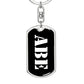 Abe v3 - Luxury Dog Tag Keychain