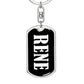 Rene v03 - Luxury Dog Tag Keychain