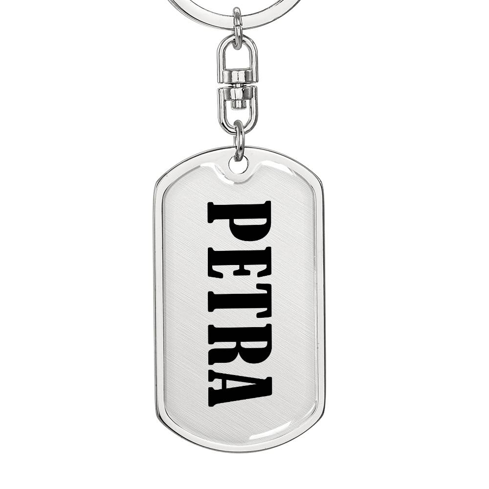 Petra v01 - Luxury Dog Tag Keychain