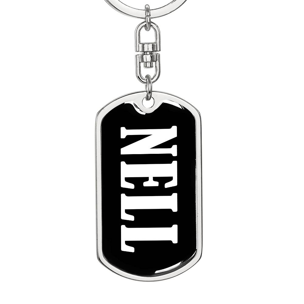Nell v03 - Luxury Dog Tag Keychain