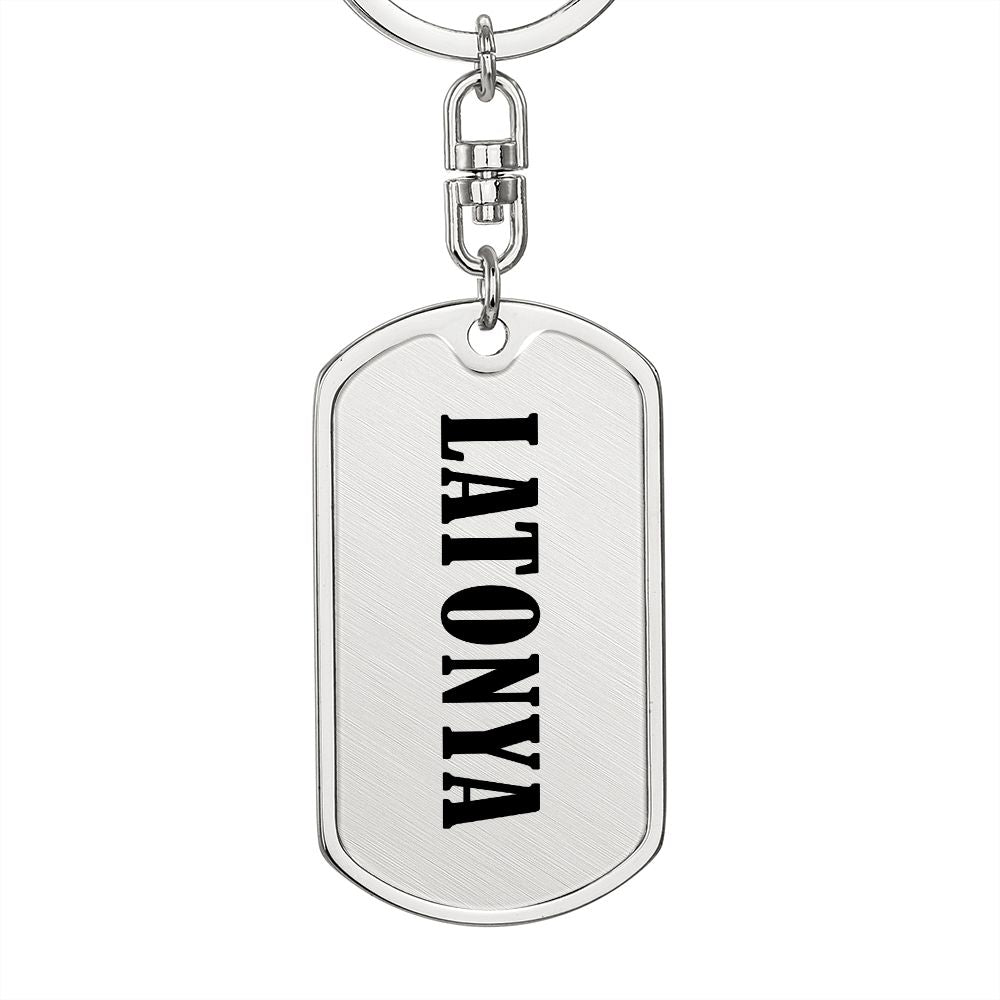 Latonya v01 - Luxury Dog Tag Keychain