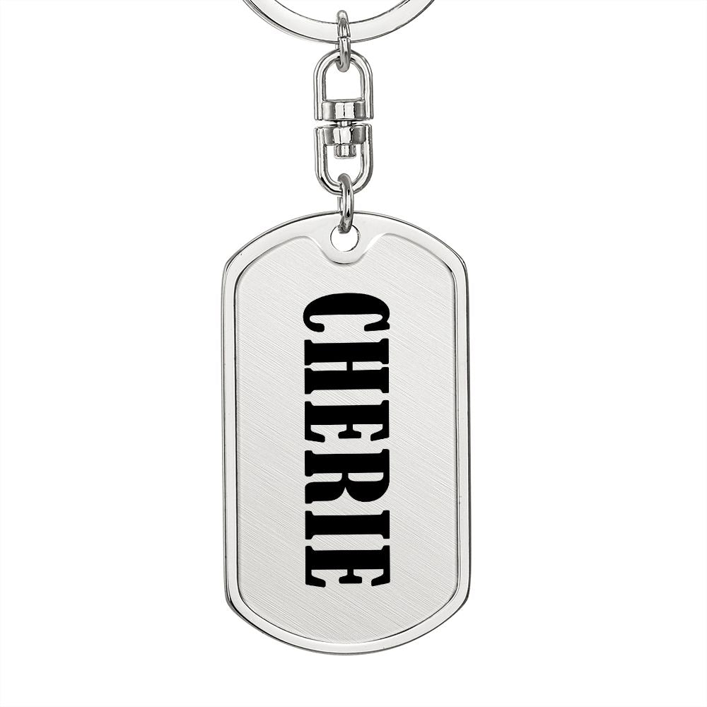 Cherie v01 - Luxury Dog Tag Keychain